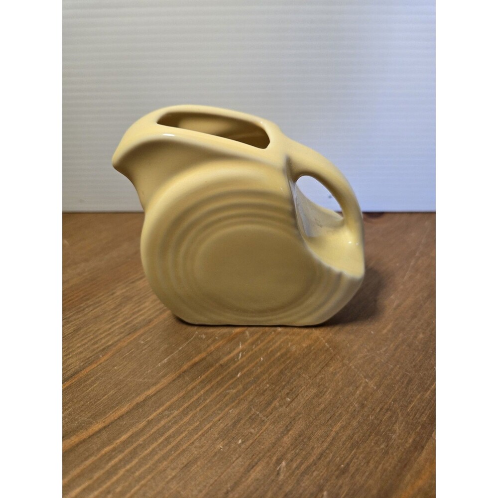 Fiesta Mini Disc Pitcher Creamer Pale Yellow, 3" Retired